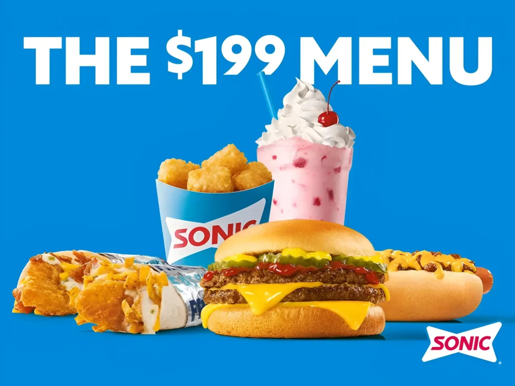 Sonic $1.99 Menu