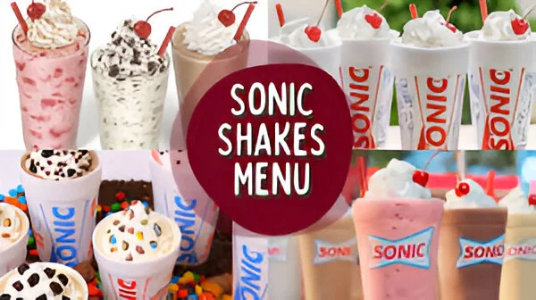 Sonic Milkshake Menu