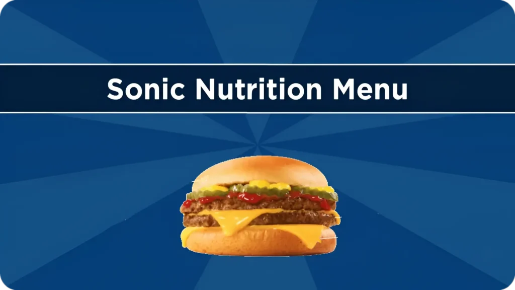 Sonic Nutrition Menu